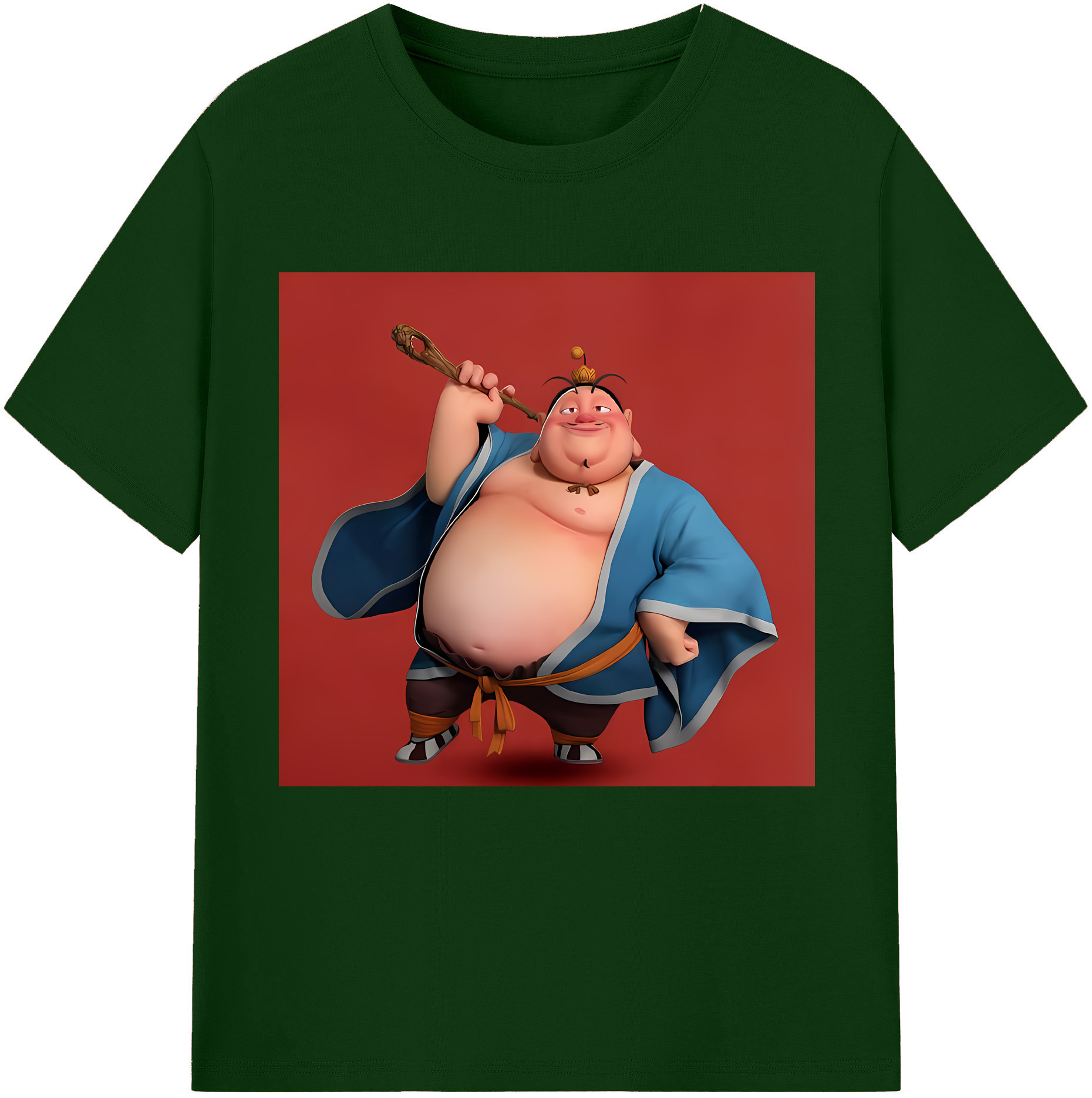 （画像用） Ne Zha 2 ナタ 魔童の大暴れ 綿100％半袖Tシャツ（フロントプリント）